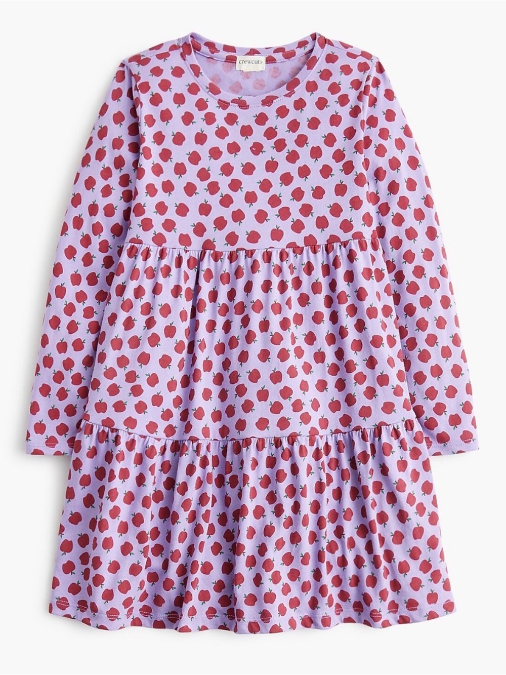 J.Crew Girls' long-sleeve apple-print dress 4T